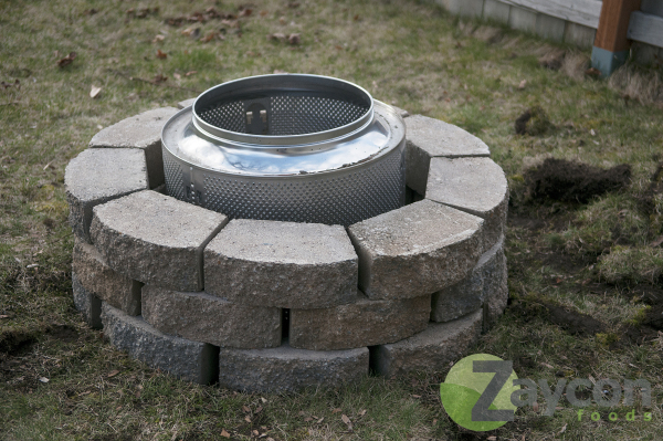 Zaycon Foods- steel drum fire pit