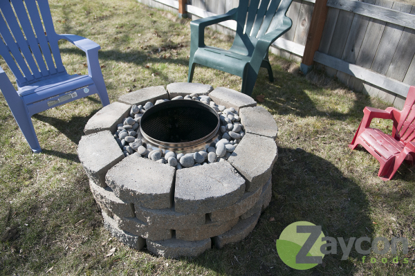 Zaycon Foods- steel drum fire pit