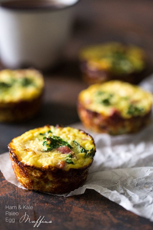 Ham and Kale Paleo Egg Muffins